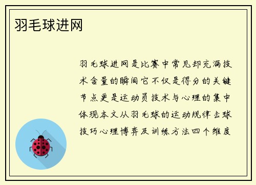 羽毛球进网
